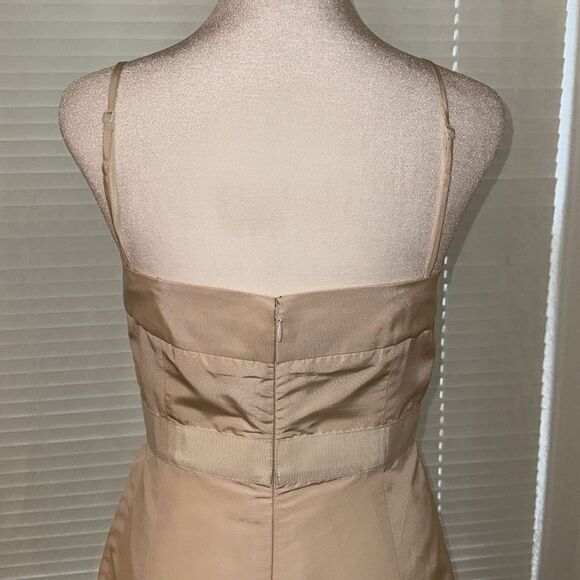 J. Crew 4 Emma Faille Cream Ivory 💯 Silk Formal Sleeveless Dress - Picture 8 of 16